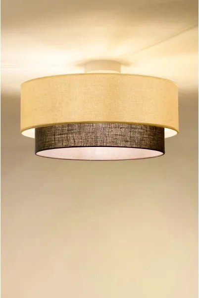 Brilagi - Plafonieră LED BOHO STYLE 1xE27/15W/230V Ø 40 cm crem/maro