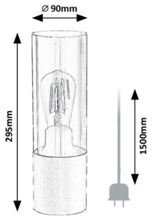 Lampă de masă Rabalux 74050 Ronno, negru