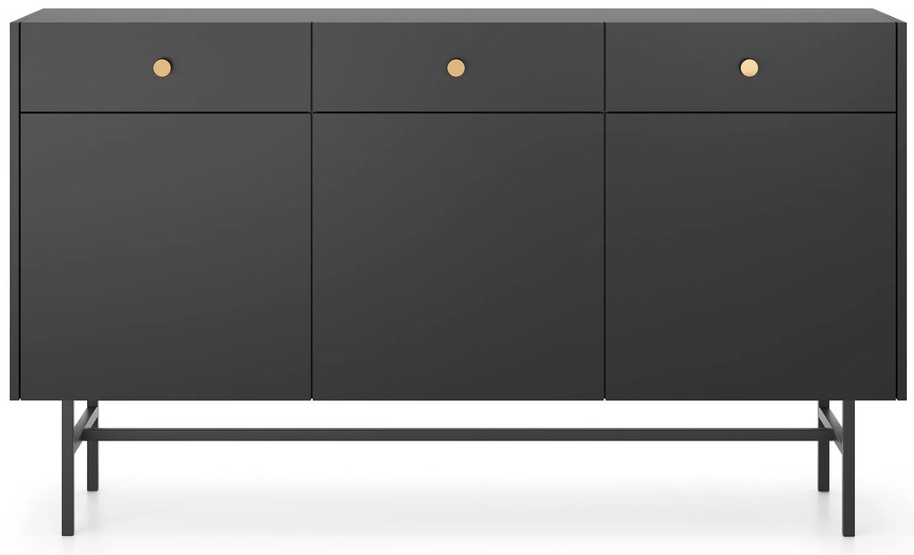Comodă Desanta 3D3SZ (negru). 1082791