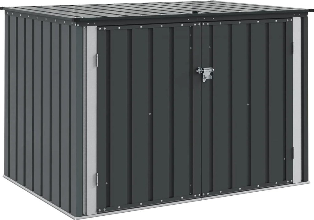 vidaXL Cutie de depozitare pentru grădină Negru 151,5 x 107 x 100 cm