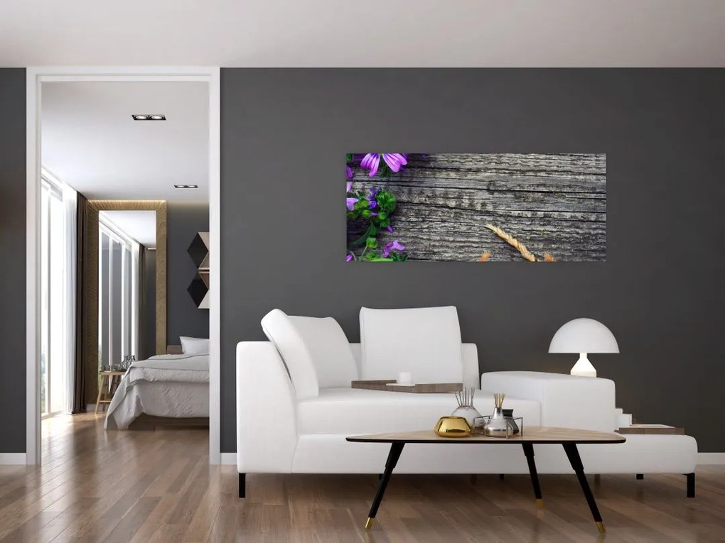 Tablou - flori de câmp (120x50 cm)