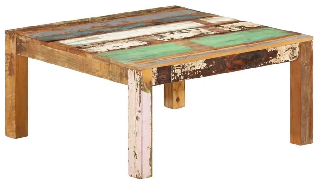 vidaXL Măsuță de cafea, 80x80x40 cm, lemn masiv reciclat