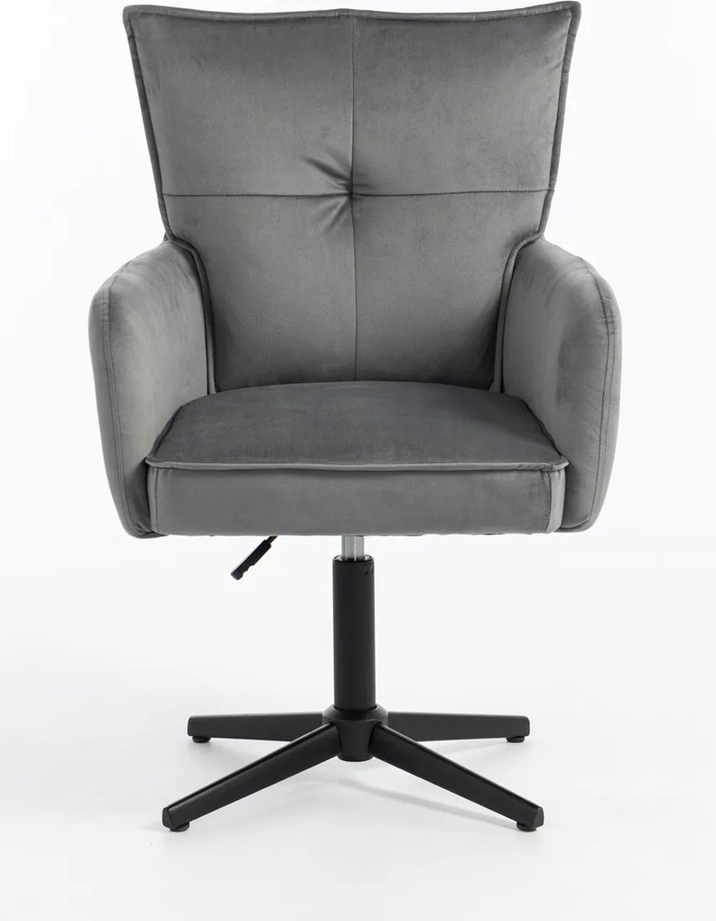 HR250CROSS Scaun Catifea Grafit Bază Neagră