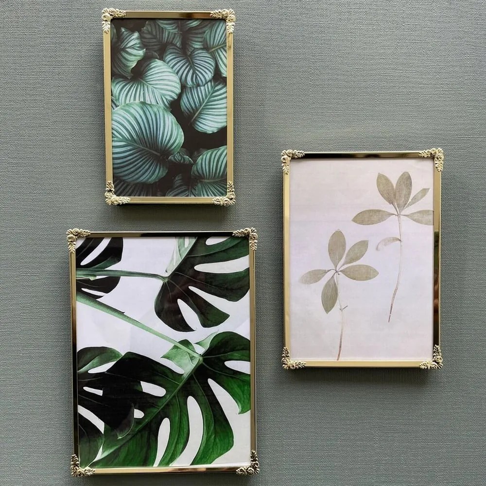 Ramă foto aurie de sine stătătoare/de suspendat din metal 16x21 cm Decora – Zilverstad