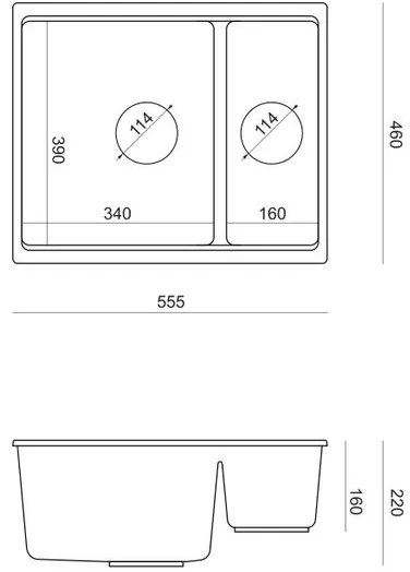 Chiuveta din granit Logan 150 bej
