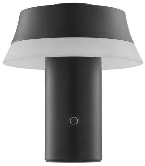 Brilliant KINICH lampă de masă LED reglabilă, tactilă, reîncărcabilă, 2,5W/5V, 2700K, negru