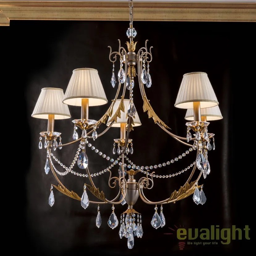 Candelabru LUX super elegant cu 5 brate Miramare LU 2406/5 silver-goldOR