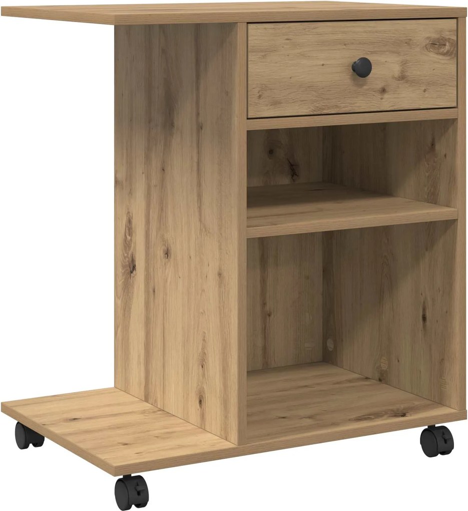 vidaXL Suport pentru imprimantă Stejar artizanal 60 x 40 x 68.5 cm