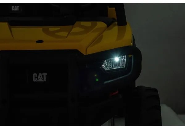Mașinuță electrică CAT 60W/7500 mAh galben/negru + telecomandă