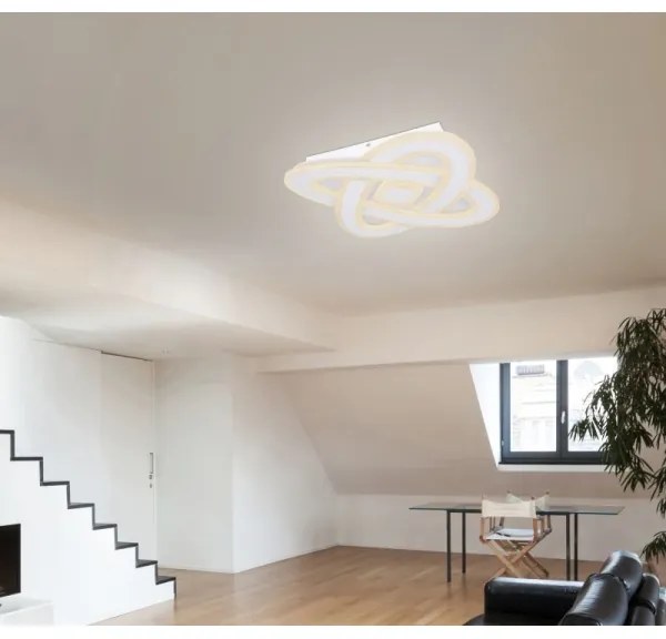 Plafonieră LED dimabilă Globo 48287-36 LARIO LED/36W/230V d. 50 cm + telecomandă