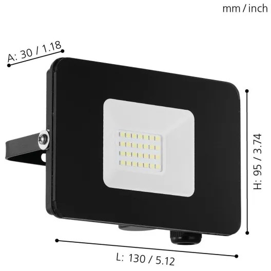 Eglo 97456 - LED Proiector FAEDO 3 LED/20W/230V