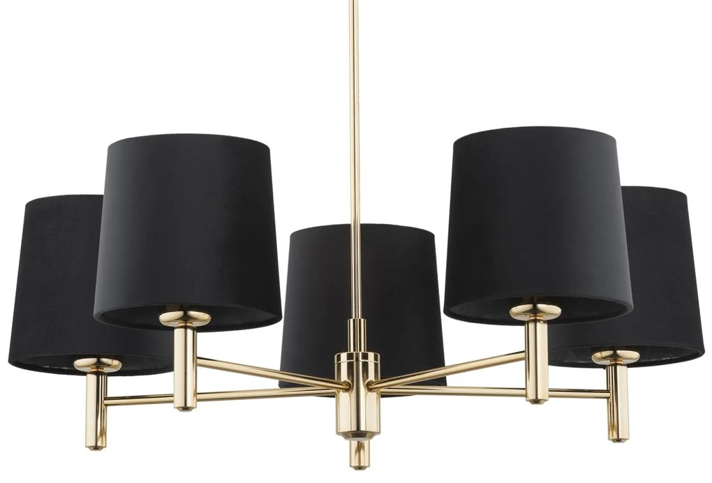 Candelabru modern design elegant PONTE 5L negru
