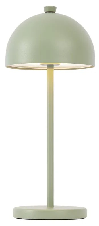 Lampă de masă verde, cu LED inclus, IP54, reîncărcabilă, cu stație de încărcare - Squirrel