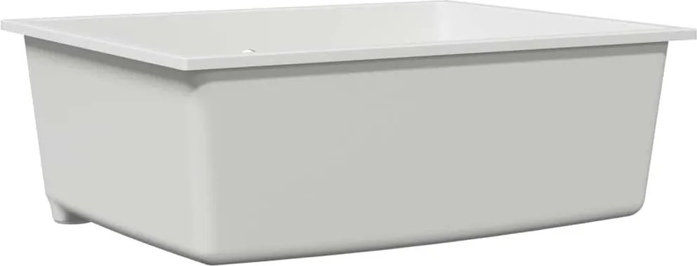 vidaXL Chiuvetă de bucătărie Alb 54 x 44 x 20 cm Granit