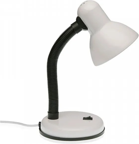 Lampa birou alba/neagra din metal 30 cm Study Lamp White Versa Home
