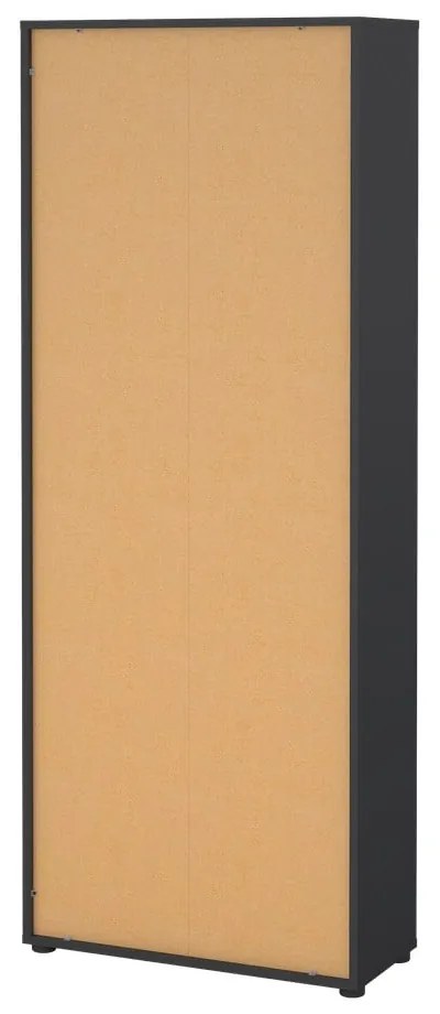 Bibliotecă gri antracit 80x205 cm Sign – Tvilum