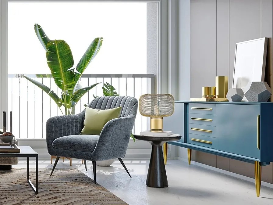Veioza/Lampa de masa design decorativ modern Osiris aurie
