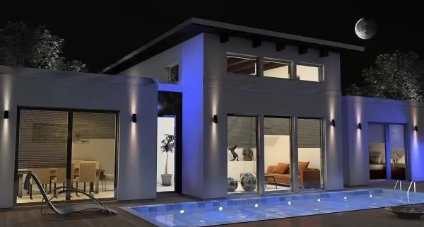 Viking - Aplică solară de perete LED dimabilă, 1,5W, 3,7V, IP65, 4000K, 2000 mAh