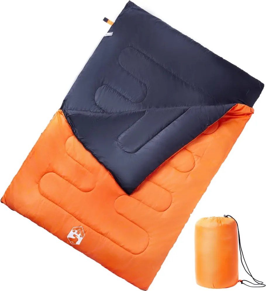 vidaXL Sac de dormit dublu cu perne de camping, adulți, 3-4 anotimpuri