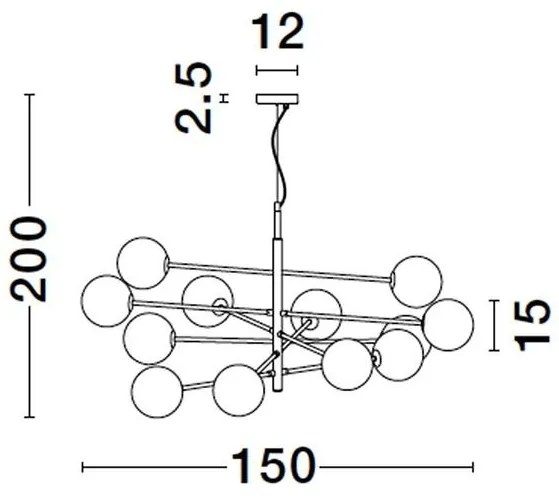 Lustra suspendata design modern VITRA 12L