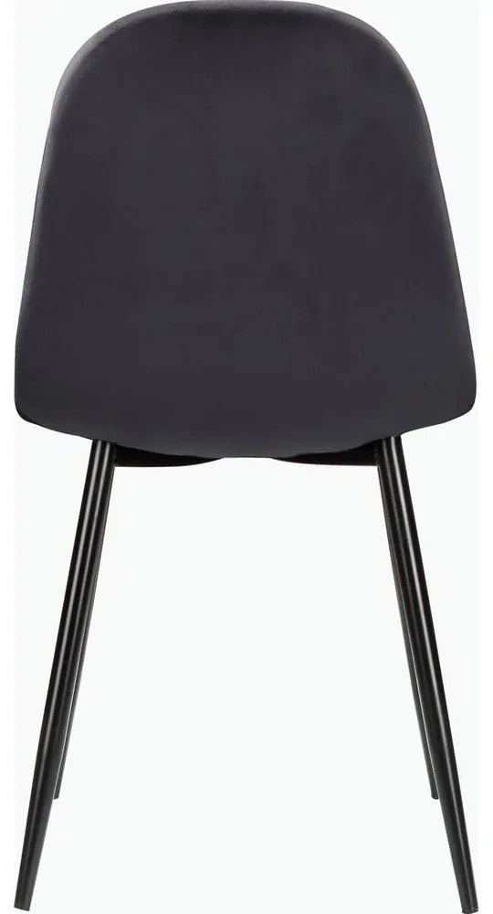 Scaune de dining gri-închis 4 buc. din catifea Monza – Støraa