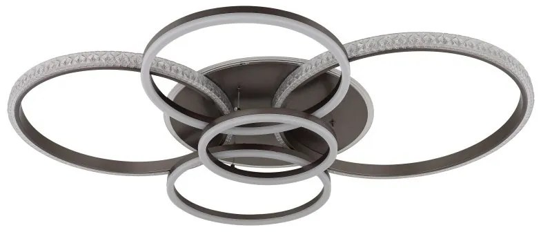 Plafoniera LED metal antracit cristale acrilice LORELEI