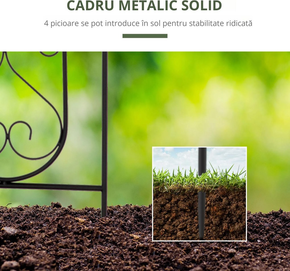 Outsunny Suport Compact pentru Plante, 5 Ghivece Incluse, Ideal pentru Spații Mici, Negru | Aosom Romania