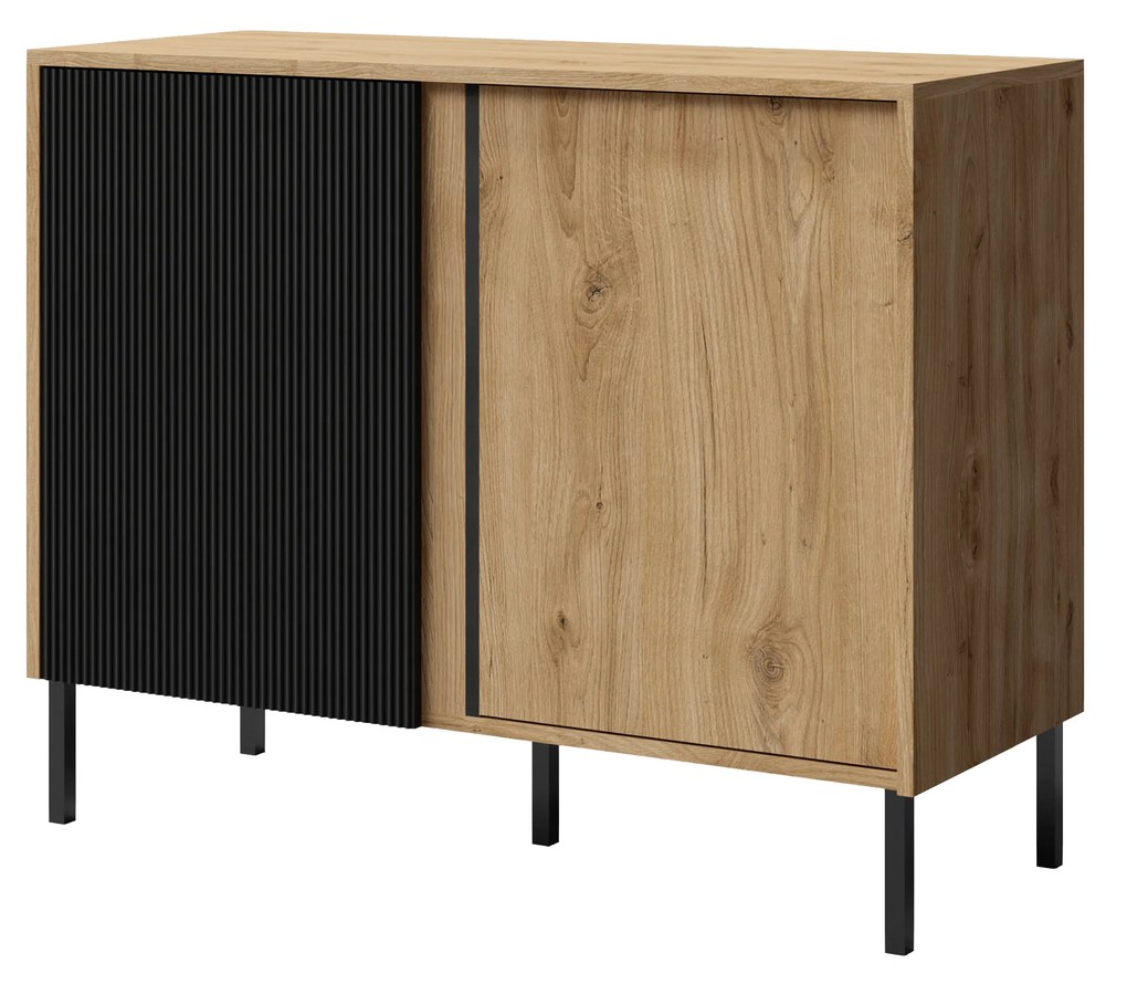 Dulap Munkki 4 (stejar + negru). 1087319