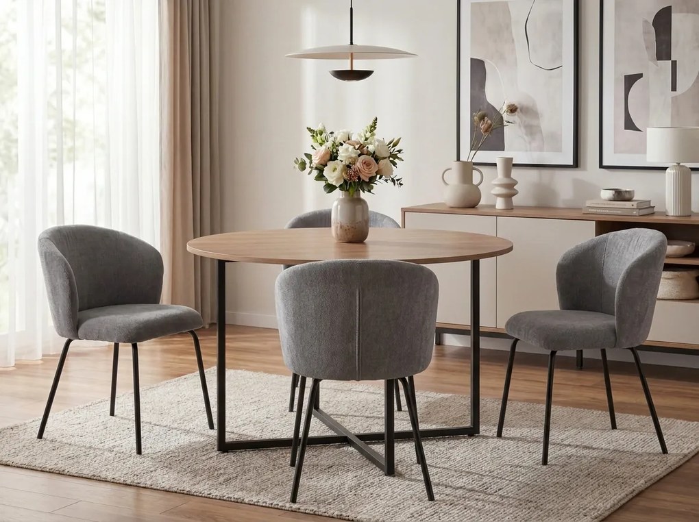 Scaun de dining KEVIN VARDO gri