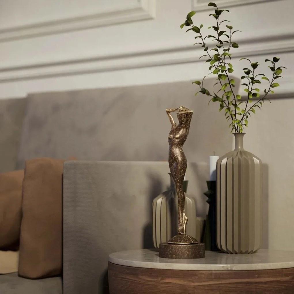 Statueta decorativa figura feminina din alama Donne