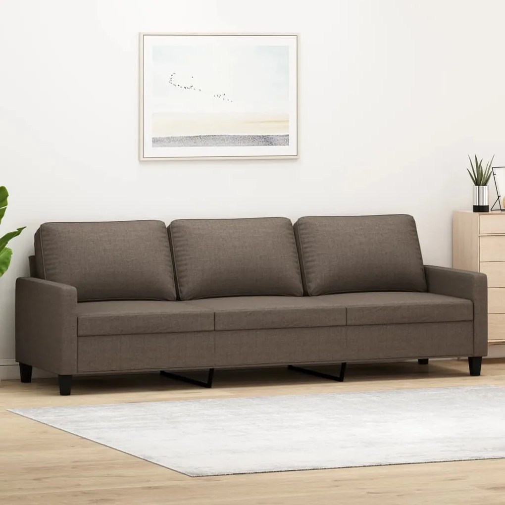 Canapea cu 3 locuri, taupe, 210 cm, material textil