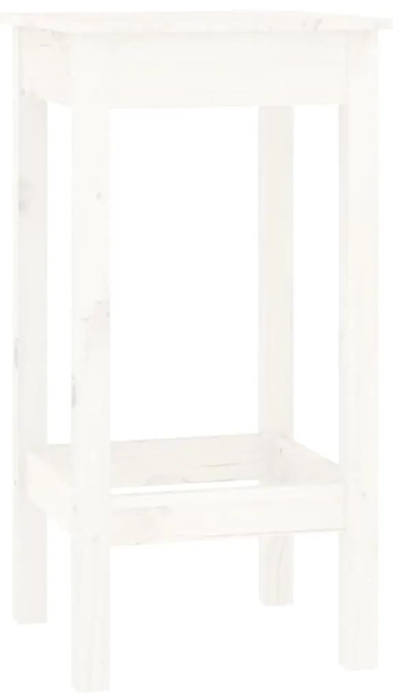 Set scaune de bar, alb, 6 piese, lemn masiv de pin