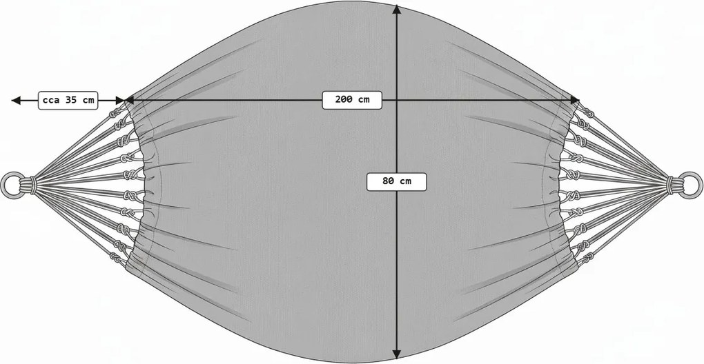 Hamac ZENVIO 200x80 cm, albastru + geanta gratuita