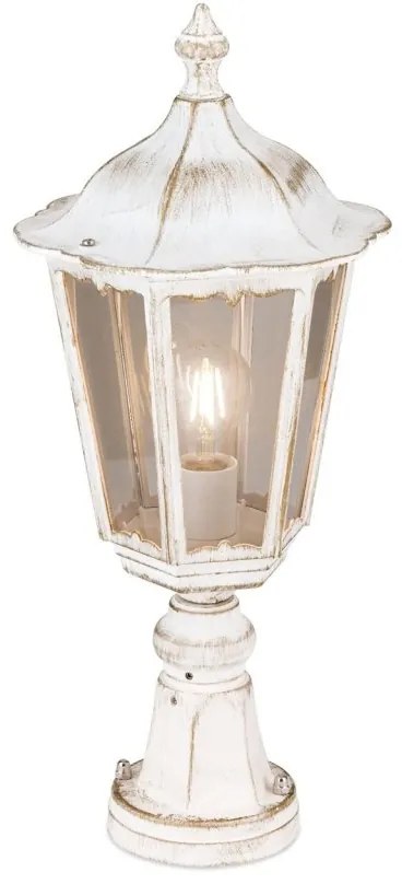 Stalp iluminat exterior stil clasic IP43 H53 Puchberg AL 11K/82503 weiß-gold/rauch OR