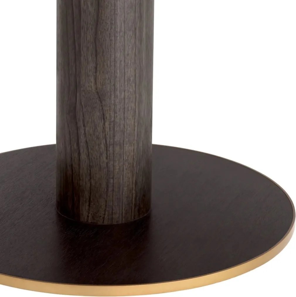 Masa rounda design LUX Astro 132cm, Mocha oak