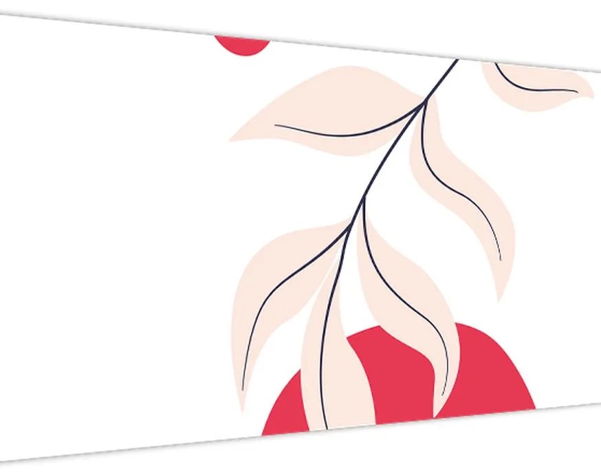 Tablou - Abstracție florală roz N⁰2 (120x50 cm)