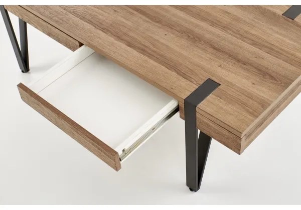 Măsuță de cafea TULUZA 41x120 cm nuc auriu/negru