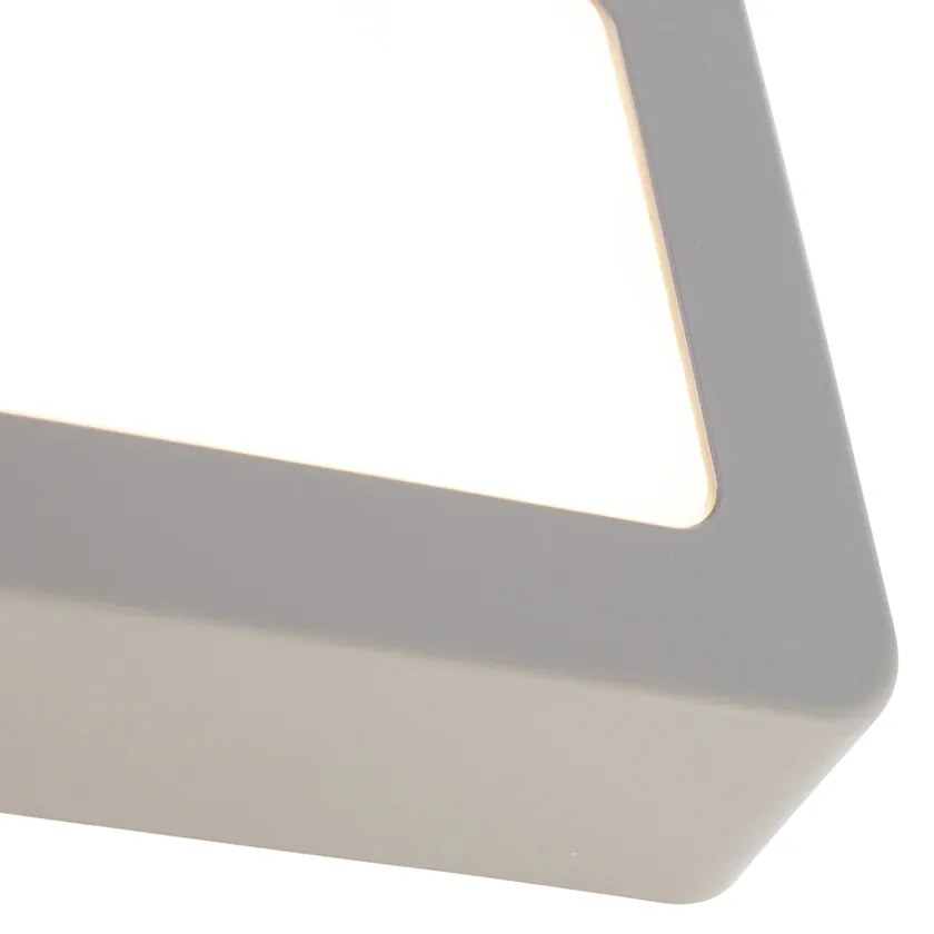 Lampă de perete exterioară modernă dreptunghiulară gri inclusiv LED - Prim