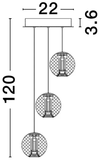 Lustra LED suspendata moderna design elegant BRILLANTE 3L
