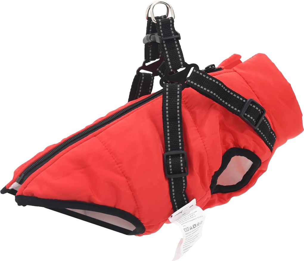 vidaXL Haina pentru Câini Roșu L28 Fleece și poliester