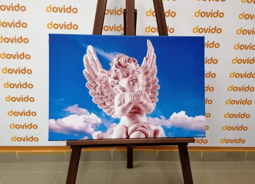 Tablou roz îngeraș îngrijitor pe cer