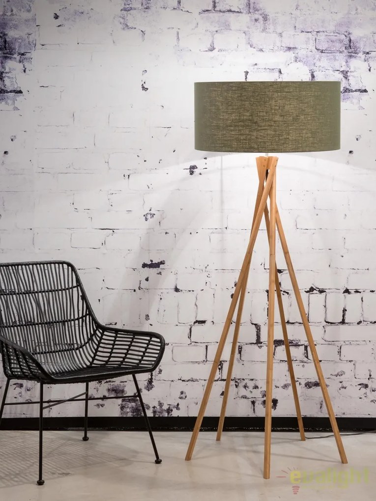 Lampadar realizat din materiale naturale, durabile si ecologice, KILIMANJARO/F verde