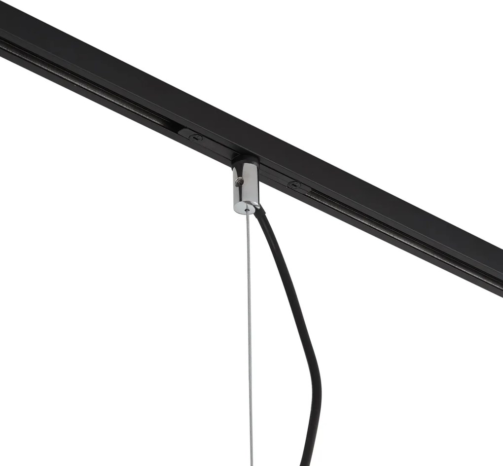 Lampă suspendată de design cromată pentru sistem de șină monofazat - Slimline Sara