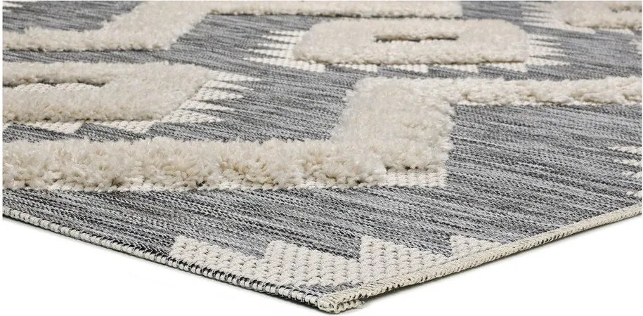 Covor Universal Cheroky Merto, 115 x 170 cm, alb - gri