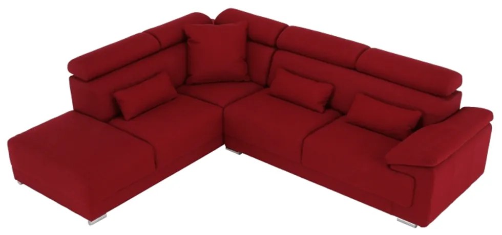 Colţar, textil vişiniu, stânga, CAILA