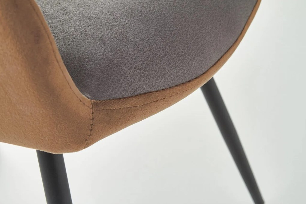 Scaun K392 velvet gri maro