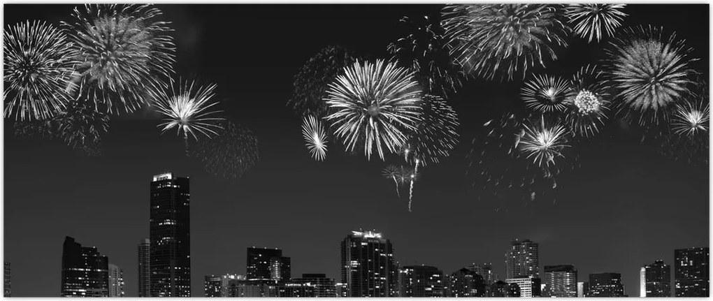 Tablou - Artificii in Miami (120x50 cm)