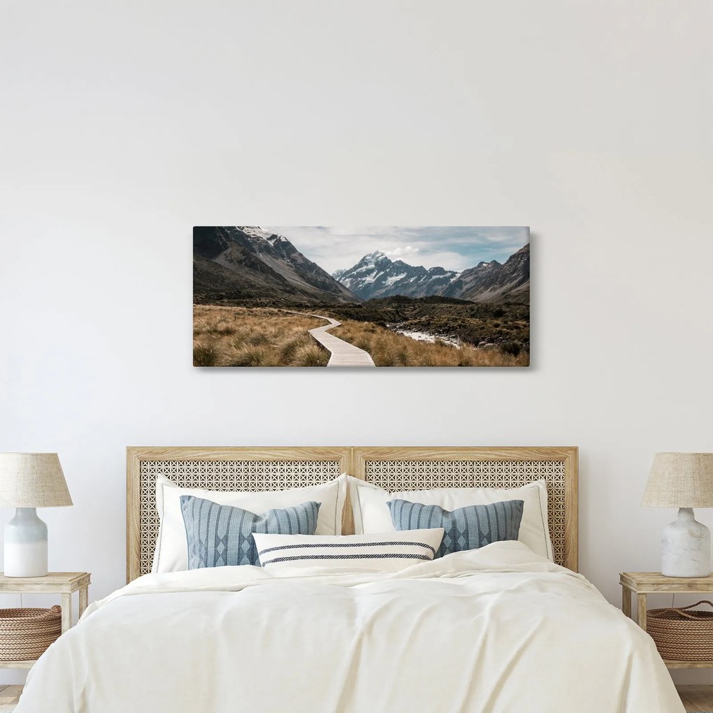 Tablou - Poteca în valea muntelui Mt. Cook (120x50 cm)