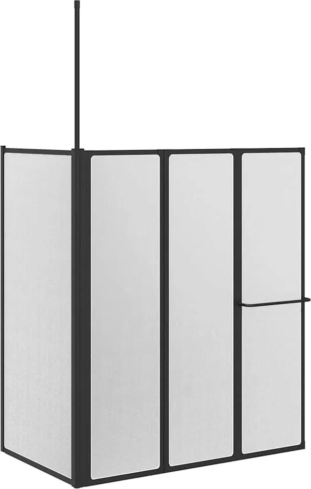 vidaXL Paravan de duș Alb 120 x 70 x 137 cm Aluminiu