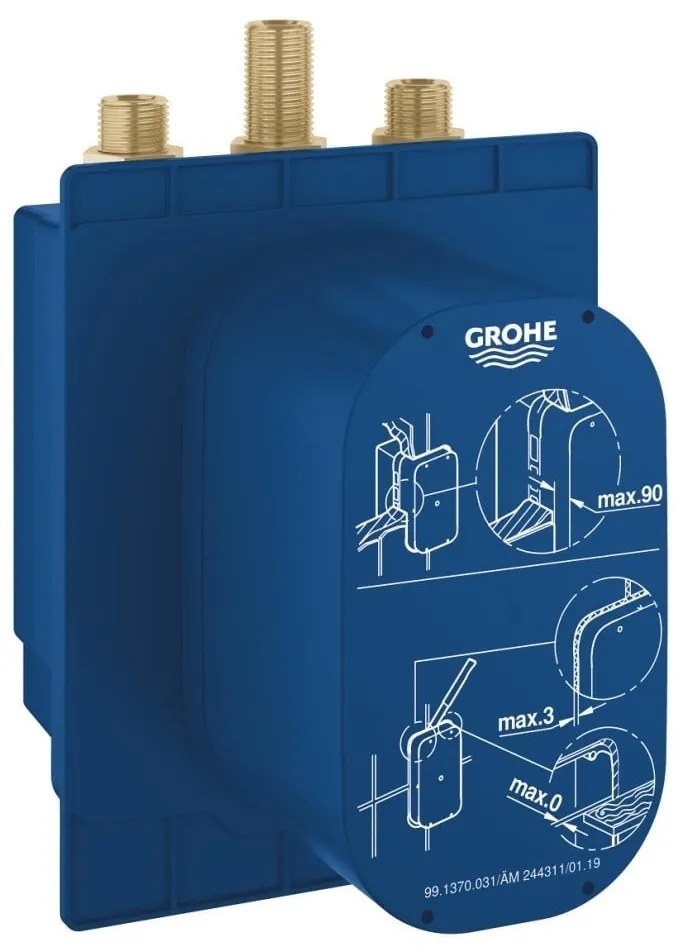 Grohe Eurosmart Cosmopolitan T Corp incastrat pentru baterie de dus cu inchidere automata